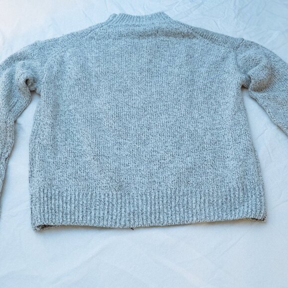Vintage mock neck heather grey sweater - Picture 2 of 3